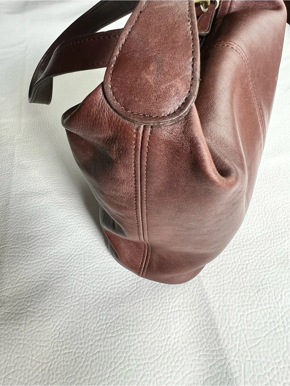 Vintage Coach Soho Mini Bucket Leather Shoulder Bag 4148 Mahogany